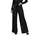 Limited-time 50% off⏰Women's Sequin Sparkle Wide Leg Pants with Elastic Waistband👖✨