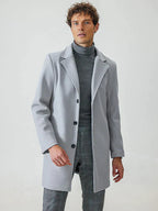 ⏳Limited-time 50% off⏰Men's Classic Single Row Buckle Solid Color Jacket - Timeless Daily Essential🧥