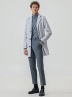 ⏳Limited-time 50% off⏰Men's Classic Single Row Buckle Solid Color Jacket - Timeless Daily Essential🧥