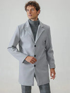 ⏳Limited-time 50% off⏰Men's Classic Single Row Buckle Solid Color Jacket - Timeless Daily Essential🧥