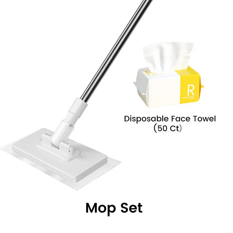 ⏳Limited-time 50% off⏰Flat Mop with Stainless Steel Handle, come with Reusable Washable Mop Cloths🏆