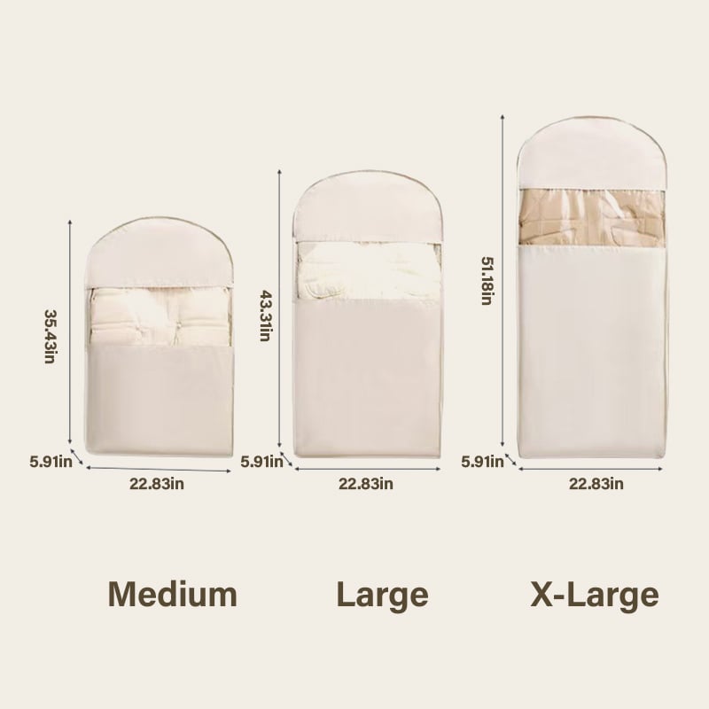 ⏳Limited-time 50% off⏰Space Saving Hanging Garment Bag with Self Compression Zipper🧥🛍️