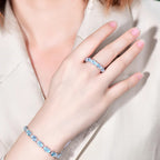 ⏳Limited-time 50% off⏰Full diamond navy blue ring💍