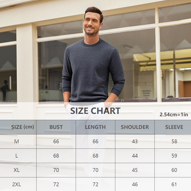 ⏳Limited-time 50% off⏰Men's Fashion Jacquard Thermal Base Layer Top👔