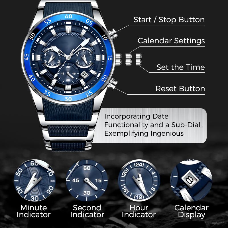 ⏳Limited-time 50% off⏰Men's Waterproof Multifunctional Quartz Watch⌚
