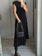 ⏳Limited-time 50% off⏰Sleeveless Pleated Simple Solid Color Dress👗