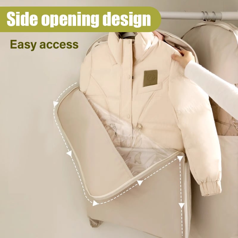 ⏳Limited-time 50% off⏰Space Saving Hanging Garment Bag with Self Compression Zipper🧥🛍️