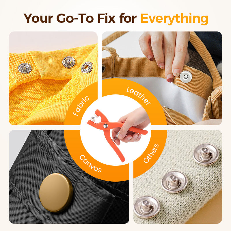 ⏳Limited-time 50% off⏰Metal Snap Buttons with Fastener Plier Tool Kit📍