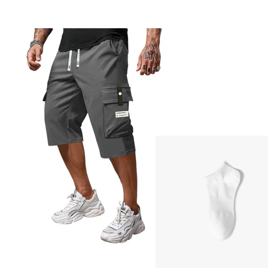 ⏳Limited-time 50% off⏰Men's Casual Drawstring Capri Cargo Pants👖