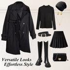 ⏳Limited-time 50% off⏰Comfortable Waisted Lapel Trench Coat🧥