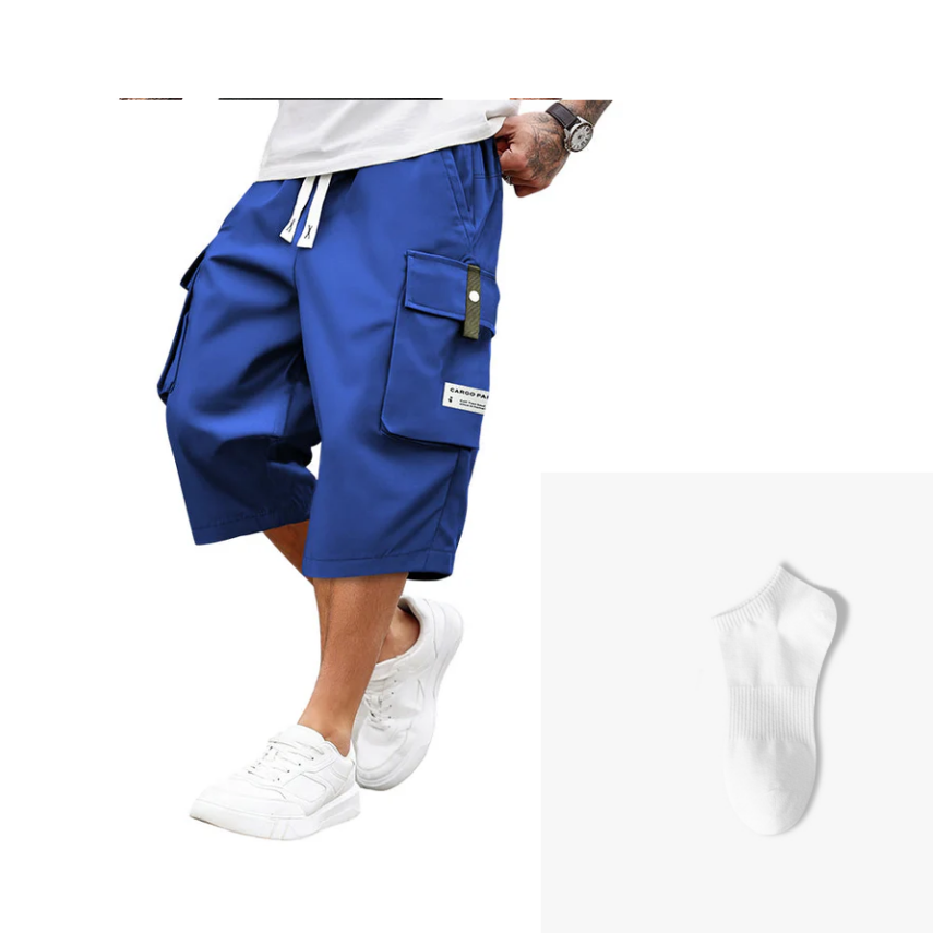 ⏳Limited-time 50% off⏰Men's Casual Drawstring Capri Cargo Pants👖