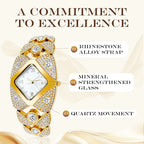⏳Limited-time 50% off⏰Retro Quartz Watch with Sparkling Rhinestones⌚