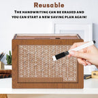 ⏳Limited-time 50% off⏰Retro Style Wooden Money Box with Counter Piggy Bank Handmade Saving Money Goal Piggy Bank