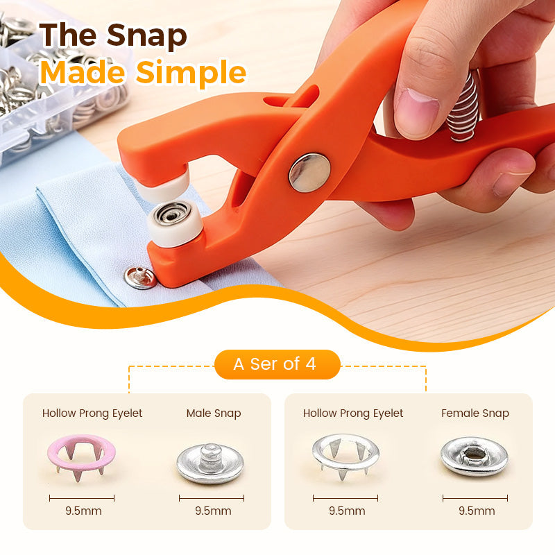 ⏳Limited-time 50% off⏰Metal Snap Buttons with Fastener Plier Tool Kit📍