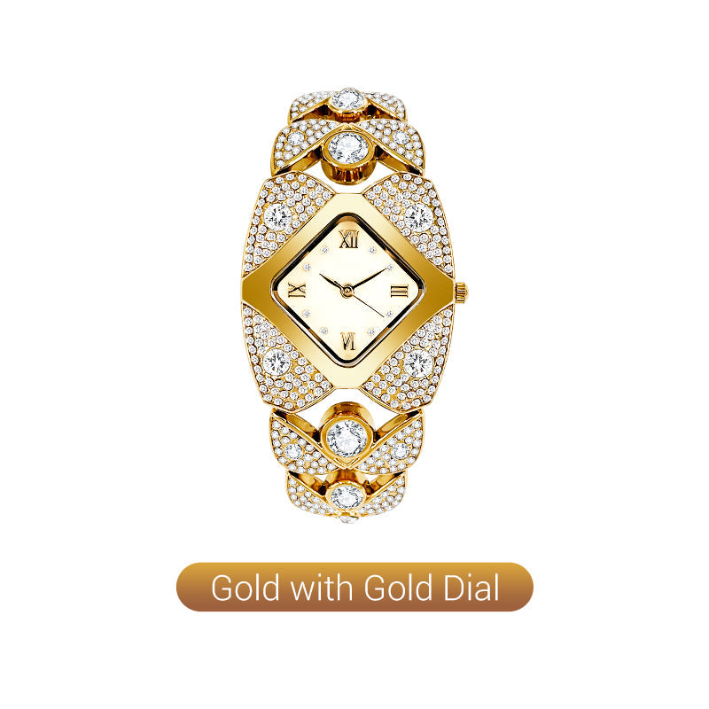 ⏳Limited-time 50% off⏰Retro Quartz Watch with Sparkling Rhinestones⌚