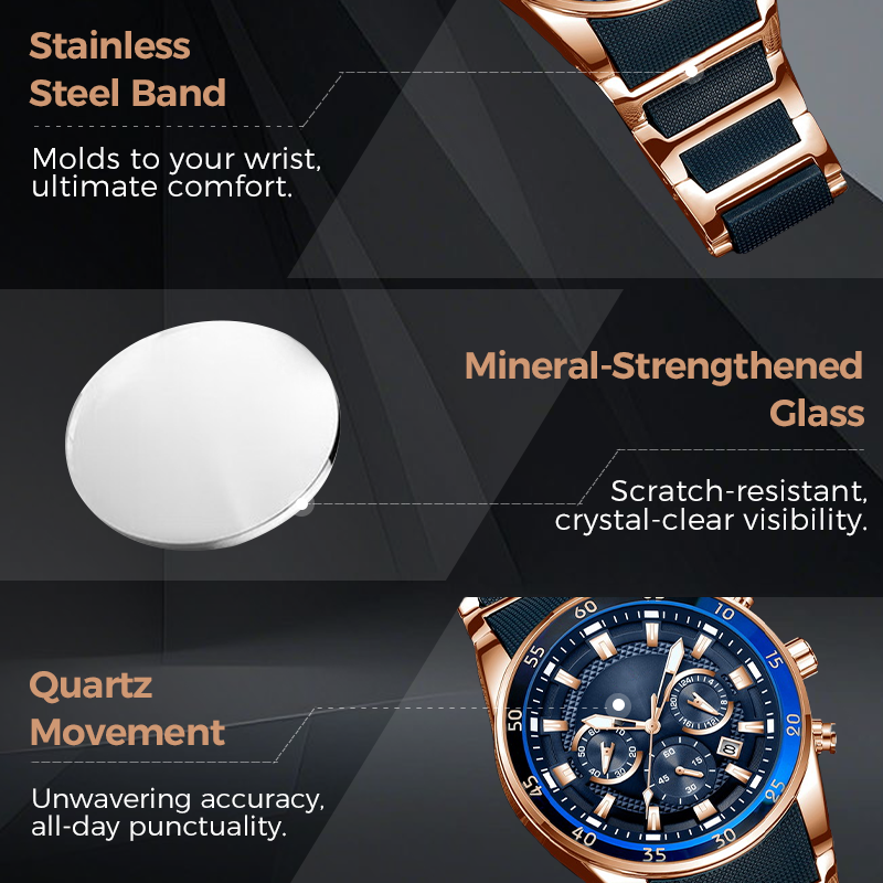 ⏳Limited-time 50% off⏰Men's Waterproof Multifunctional Quartz Watch⌚
