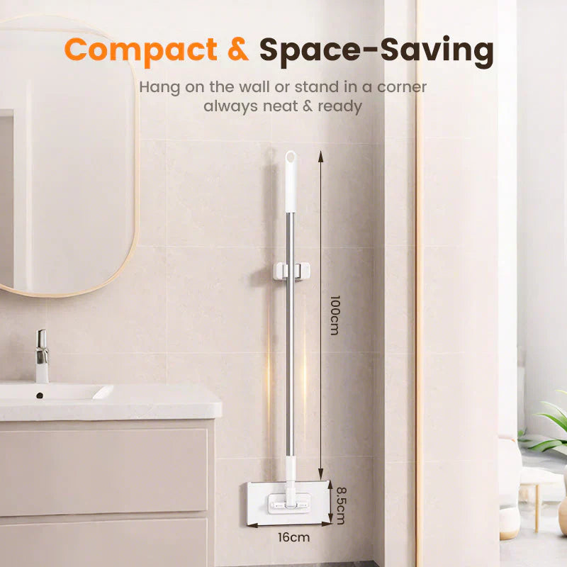 ⏳Limited-time 50% off⏰Flat Mop with Stainless Steel Handle, come with Reusable Washable Mop Cloths🏆