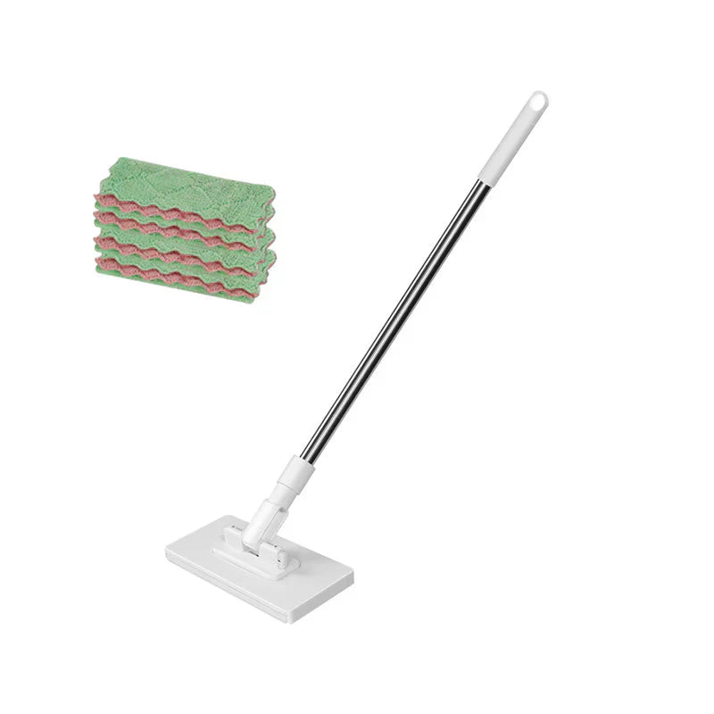 ⏳Limited-time 50% off⏰Flat Mop with Stainless Steel Handle, come with Reusable Washable Mop Cloths🏆