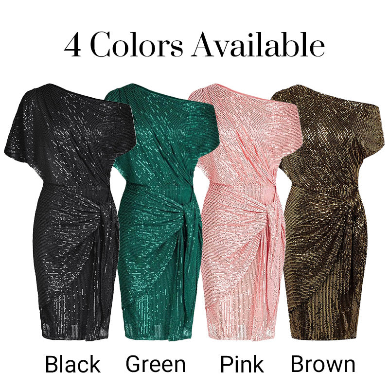 Limited-time 50% off⏰Women's One Shoulder Sequin Sparkling Party Club Dress👗✨