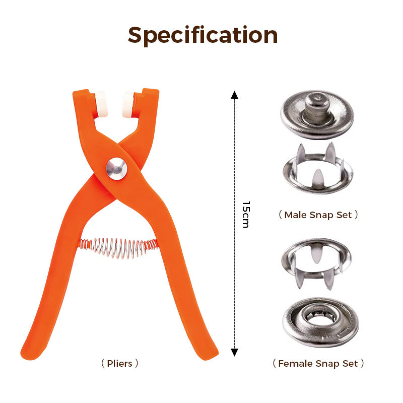 ⏳Limited-time 50% off⏰Metal Snap Buttons with Fastener Plier Tool Kit📍