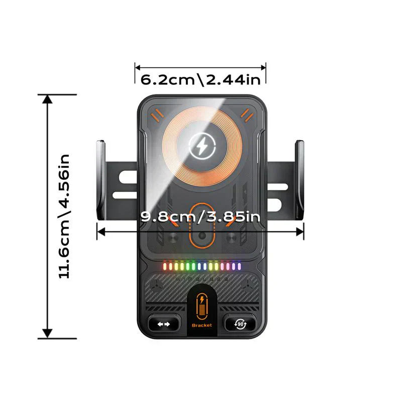 ⏳Limited-time 50% off⏰Over 50K sold! 📱Smart 2-in-1 Car Rotating Mobile Phone Holder & Wireless Charger🔋