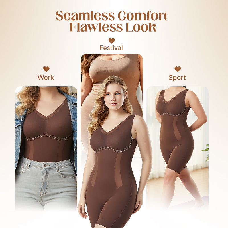 ⏳Limited-time 50% off⏰Tummy Tuck & Hip Lift Traceless One-piece Shapewear👙