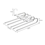 Multi layer zipper magic pants rack