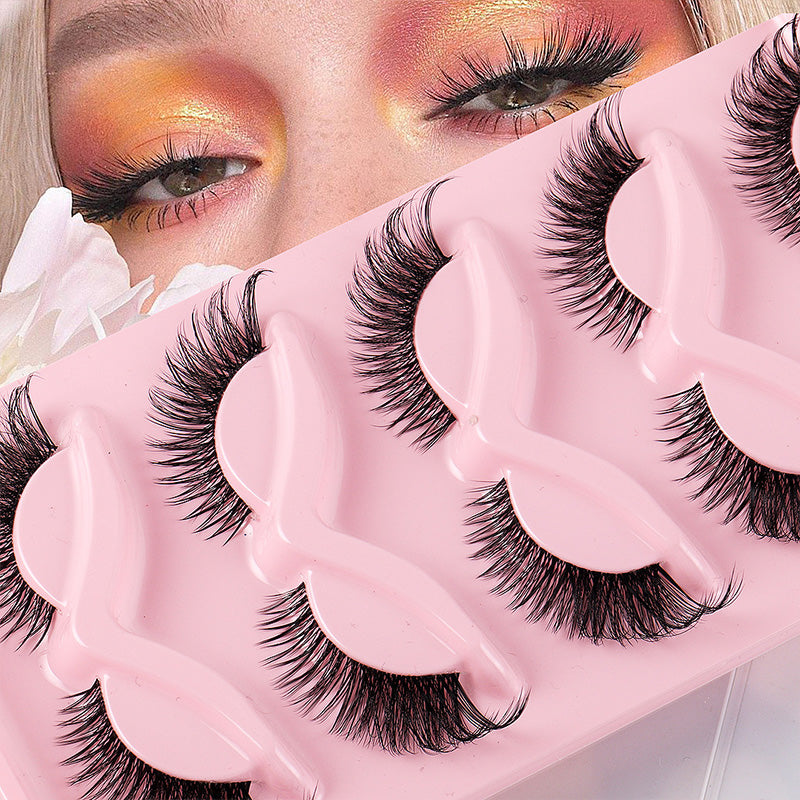 5 Pairs Cat Eye Natural Look False Eyelashes