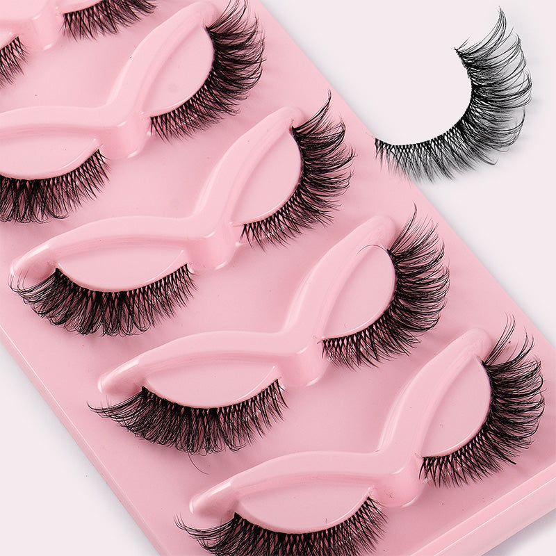 5 Pairs Cat Eye Natural Look False Eyelashes