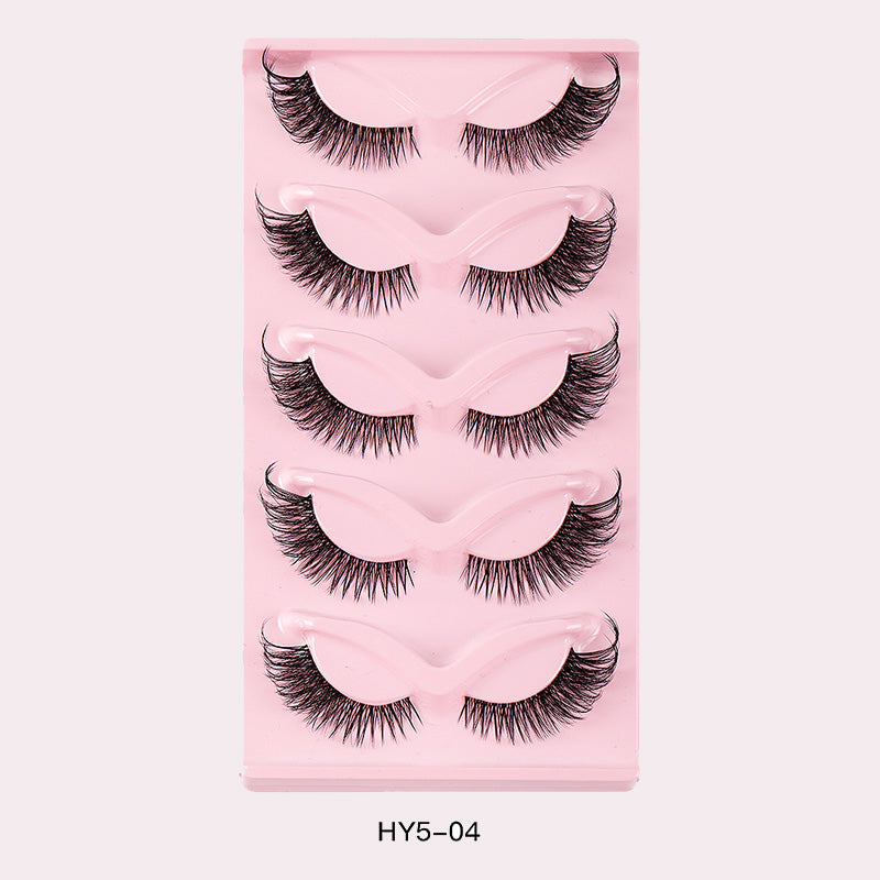 5 Pairs Cat Eye Natural Look False Eyelashes