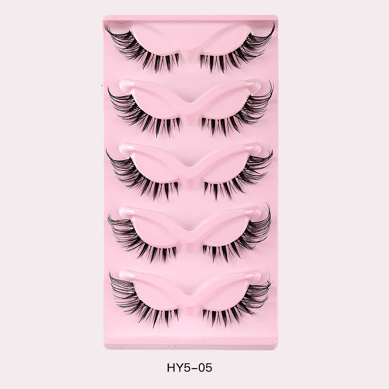 5 Pairs Cat Eye Natural Look False Eyelashes