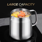 ⏳Limited-time 50% off⏰Large Capacity 304 Stainless Steel Multi-Purpose Oil Filter Container🍟