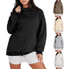 Women's Mock Neck Long Sleeve Pullover Sweatshirt