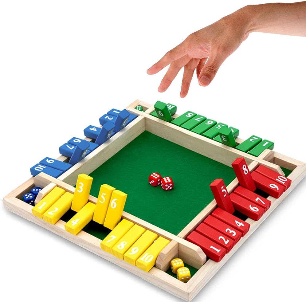 FUN FAMILY GAMES - Shut The Box Board Game
