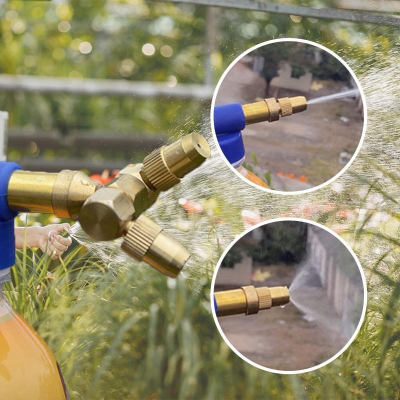 ⏳Limited-time 50% off⏰Double-ended Copper Rod Reciprocating Air Pressure Manual Spray Gun for Watering Flowers🌱💦