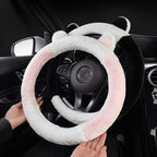 ⏳Limited-time 50% off⏰Universal Non-slip Soft Cute Cat Ears Plush Steering Wheel Cover🐼😽