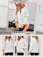 Womens Zip-Up Dropped Shoulder Sweatshirt