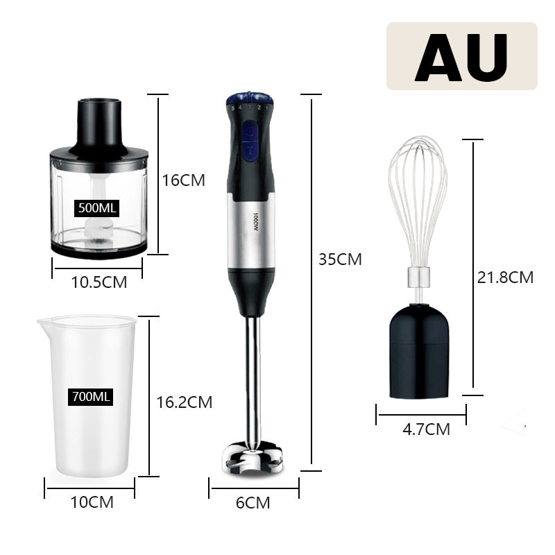 4-in-1 1000W Handheld Immersion Blender Set