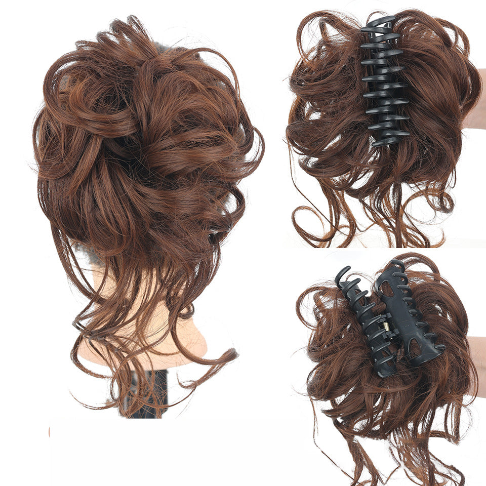 Messy Bun Hair Piece, Wavy Curly Chignon Ponytail Hairpiece For Daily Wear