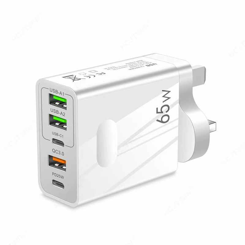 65W Multiple-Ports Fast Charger 5 in 1