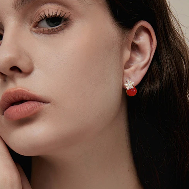 ⏳Limited-time 50% off⏰Delicate Flower Pearl Earrings🍒
