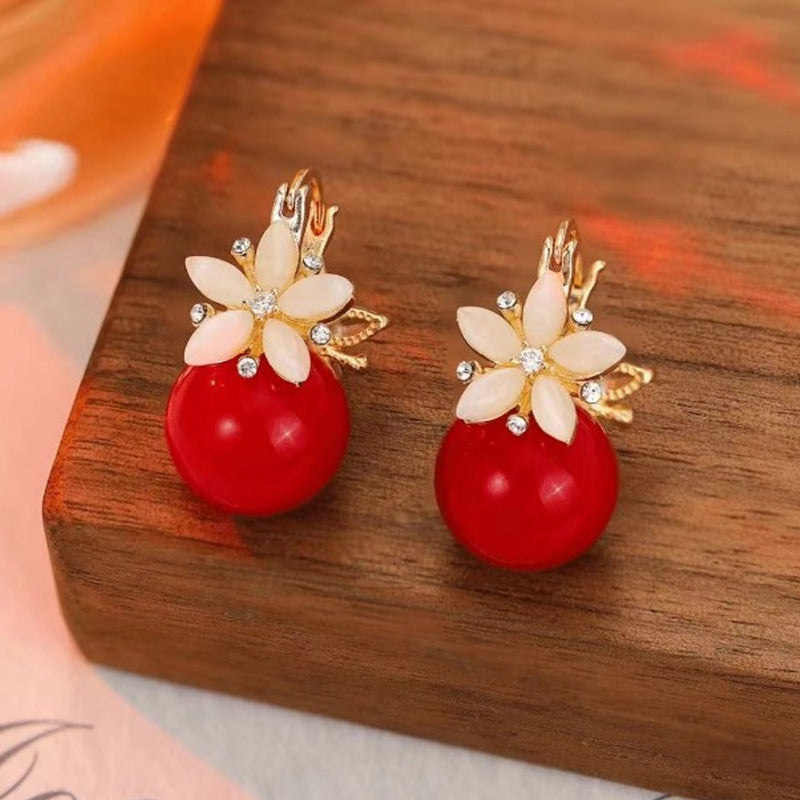 ⏳Limited-time 50% off⏰Delicate Flower Pearl Earrings🍒