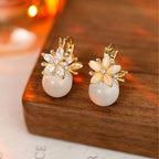 ⏳Limited-time 50% off⏰Delicate Flower Pearl Earrings🍒