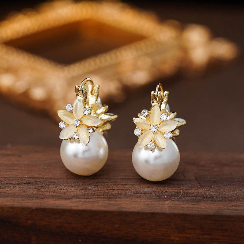 ⏳Limited-time 50% off⏰Delicate Flower Pearl Earrings🍒