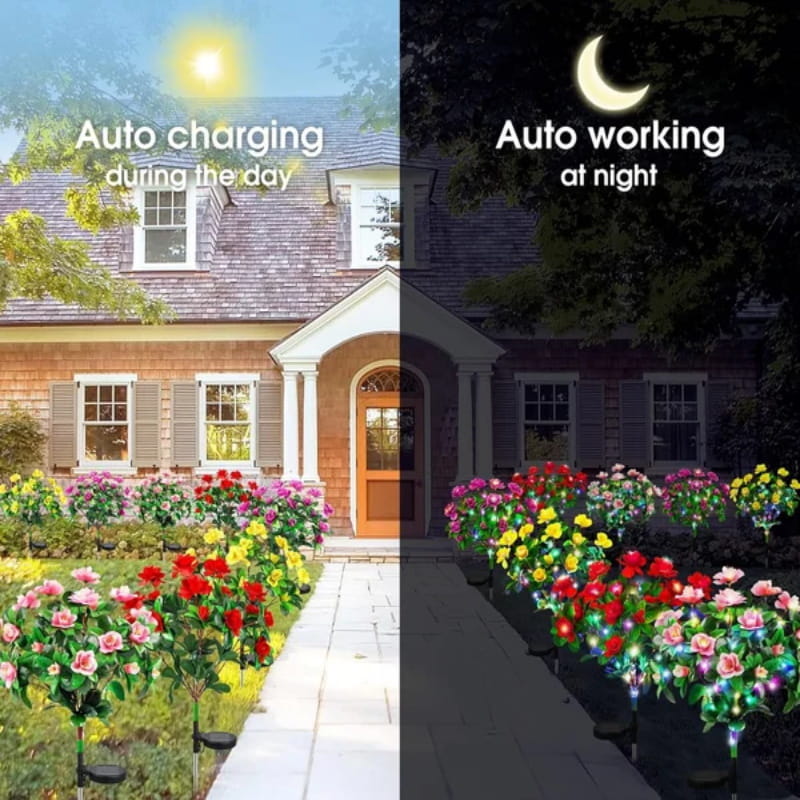 ⏳Limited-time 50% off⏰Simulation Azalea Flower Ground Stake Solar Light💐💡