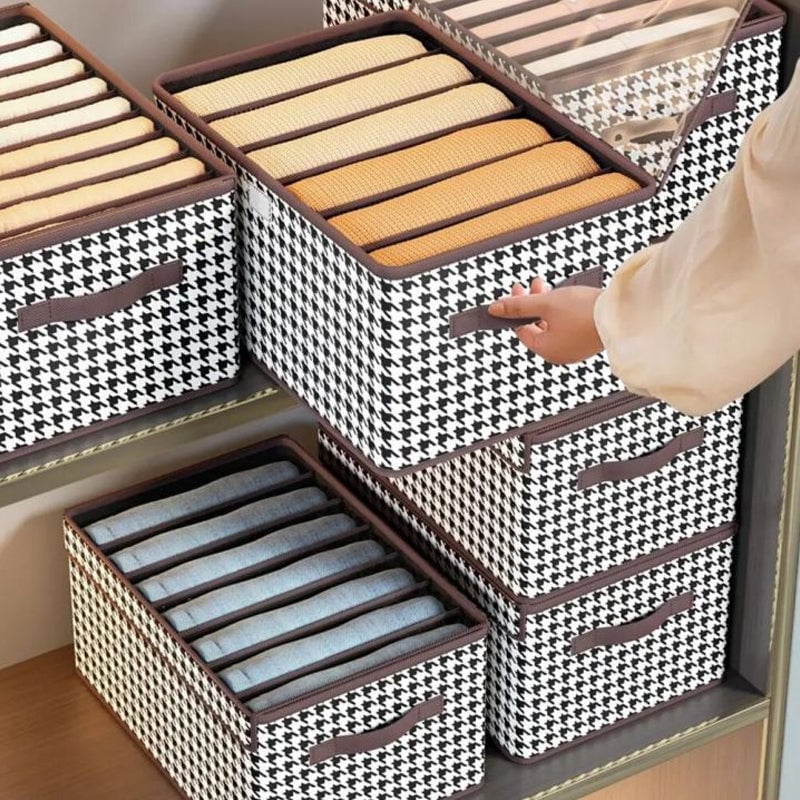⏳Limited-time 50% off⏰Foldable Jeans Organizer for Closet – Save 60% Space & Find Pants in 1 Second! 👖 🏠