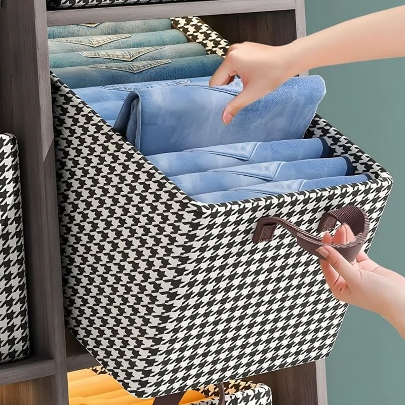 ⏳Limited-time 50% off⏰Foldable Jeans Organizer for Closet – Save 60% Space & Find Pants in 1 Second! 👖 🏠