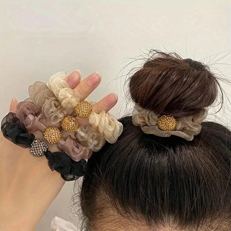 Elegant Rhinestone Mesh Hair Ties—— 50% Off! While Stocks Last!⏳
