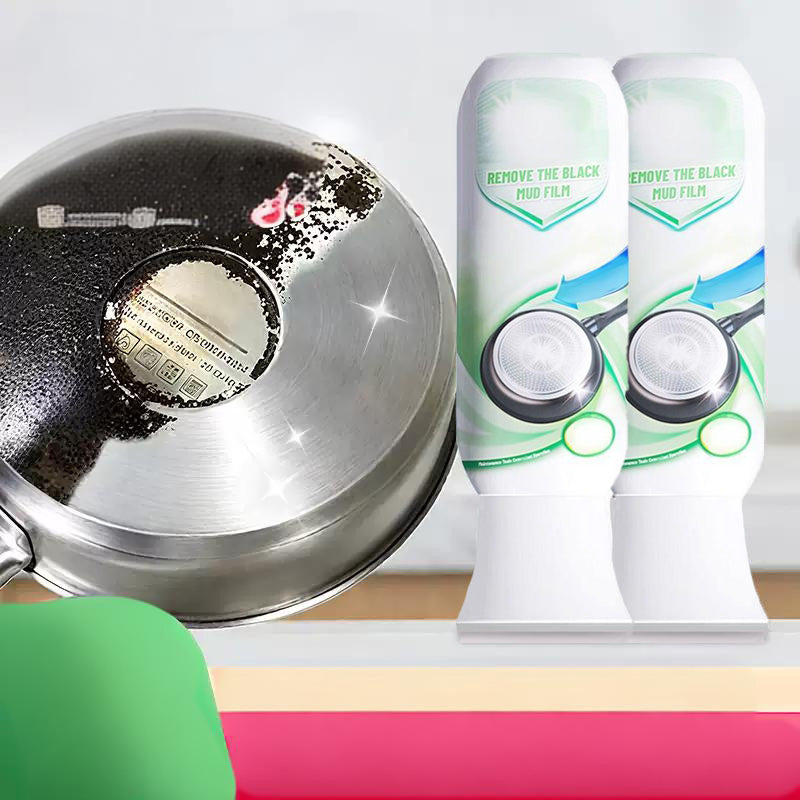 ⏳Limited-time 50% off⏰Burnt Residue Remover Mud Film - Dissolves Stubborn Carbonized Grease in 5 Mins, Non-Toxic & No Scrubbing Needed 🍳📦