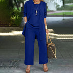 ⏳Limited-time 50% off⏰Elegant Women's Relaxed Fit 3-Piece Set👚👖